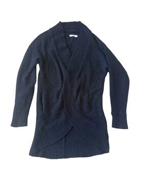 UGG Plush Shawl Collar Cardigan Black Cozy Open Front Sweater Lounge